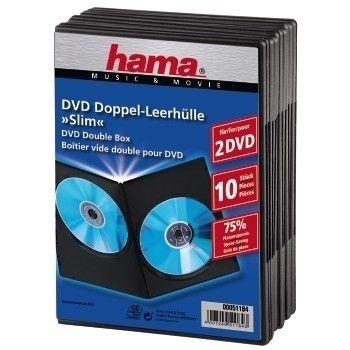 Caixa Dupla para DVD HAMA 51184 (Preto)