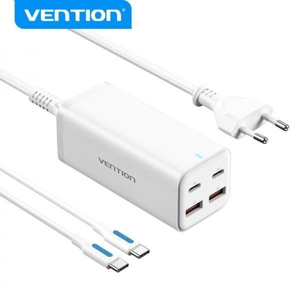 Carregador de Parede VENTION FBSWG-EU (100 W - GaN - Branco), miniatura 2