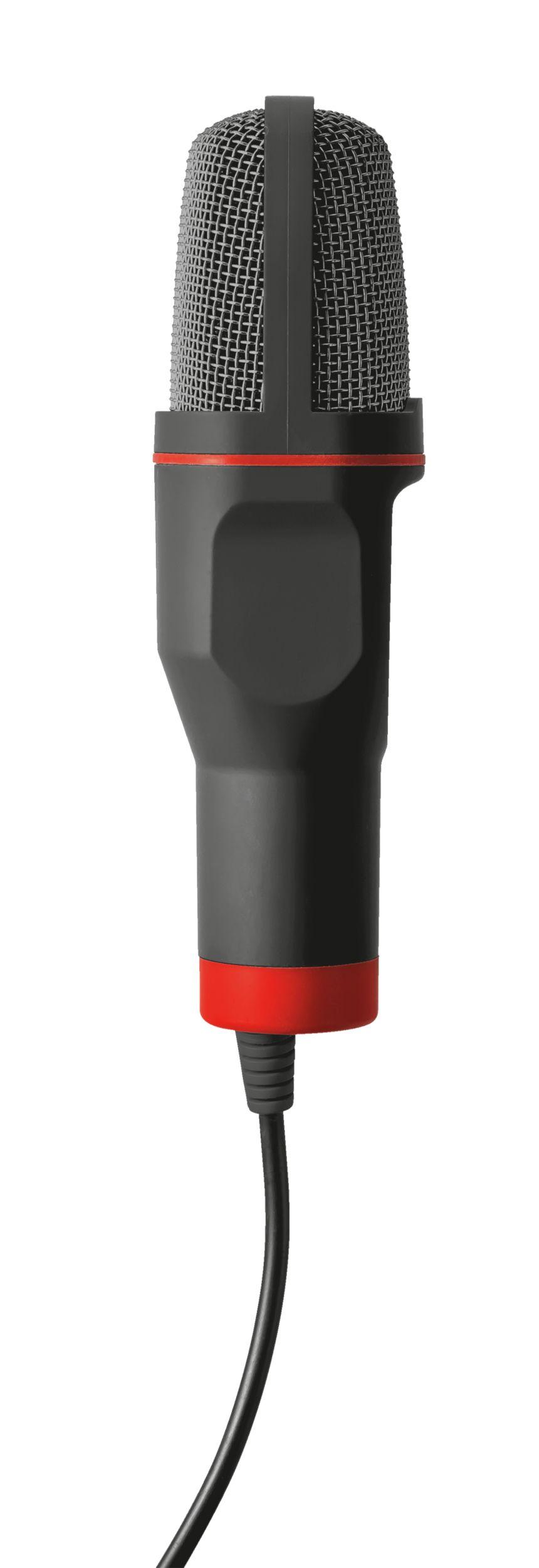 Microfone TRUST GXT 212 Mico (Microfone para PC - Com fios - USB/3.5 mm - Preto e Vermelho) — miniatura 3