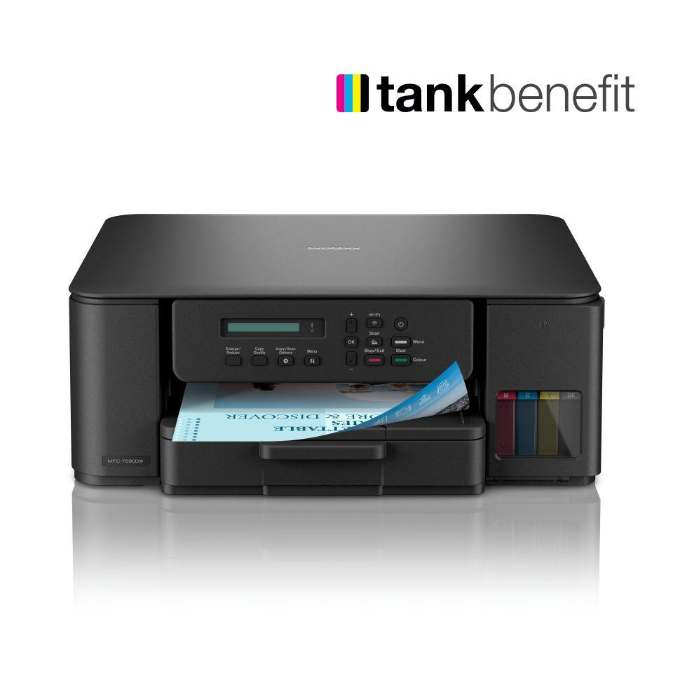 Impressora Multifunções BROTHER DCP-T580DW (A4 - Impressão a cores - 150 folhas - Preto), miniatura 3