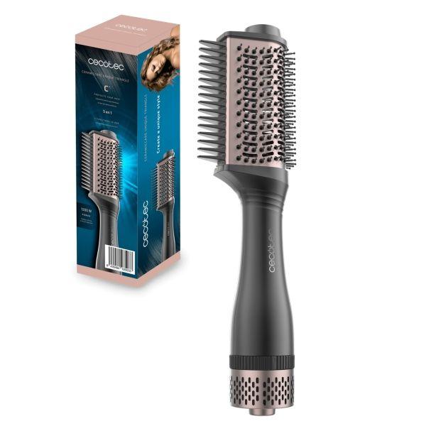 Escova Modeladora de Cabelo CECOTEC Bamba CeramicCare Unique Triangle (Preto)