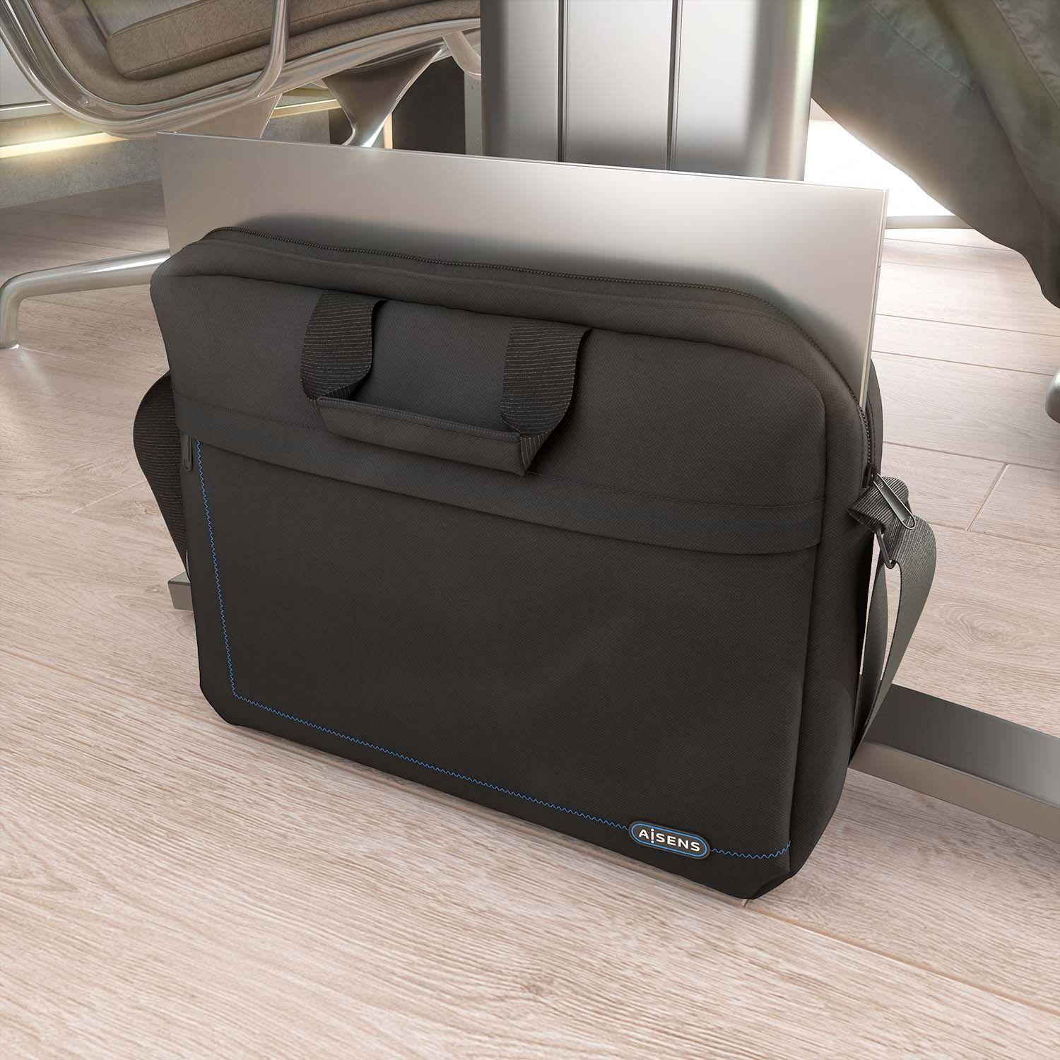 Mala para Portátil AISENS ASBG-BC022-BK (15,6" - Poliéster - 39,6 cm - Preto), miniatura 3