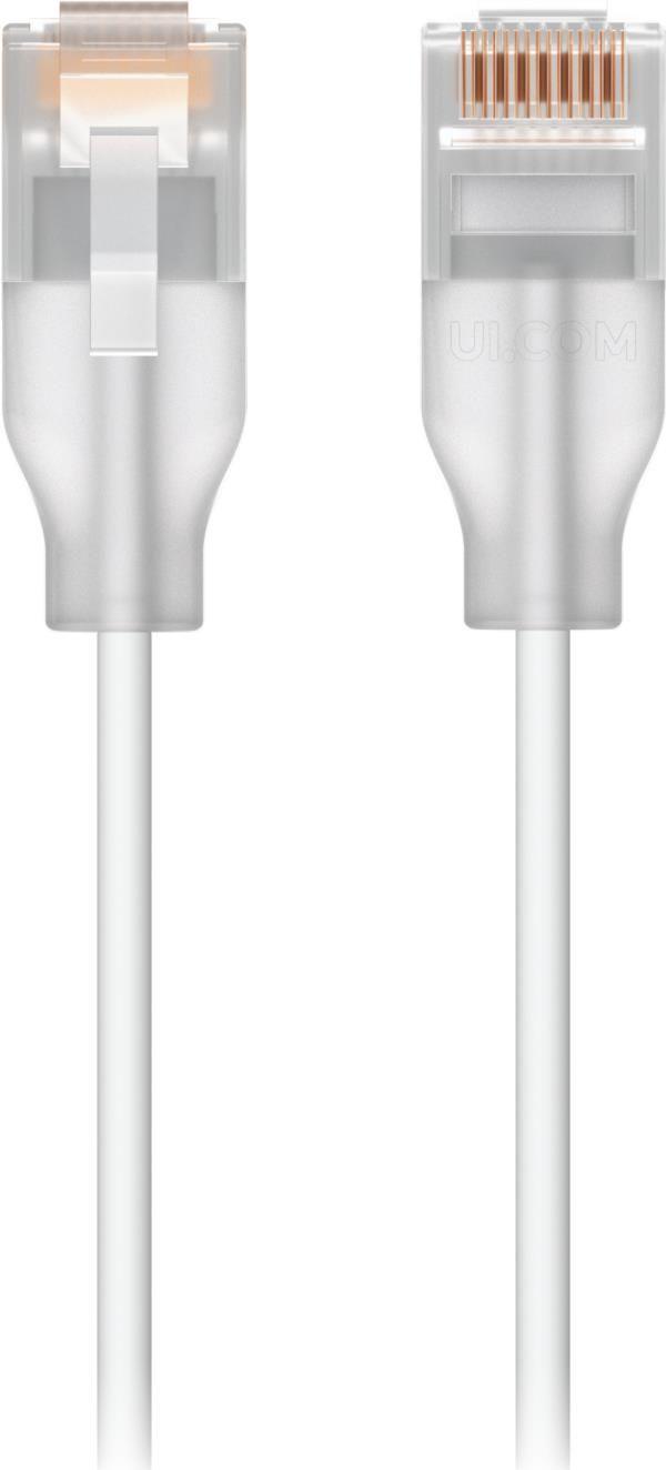 Cabo de Rede UBIQUITI UACC-CABLE-PATCH-EL-0.15M-W (0,15 m - Cat6 - RJ-45 - Branco)