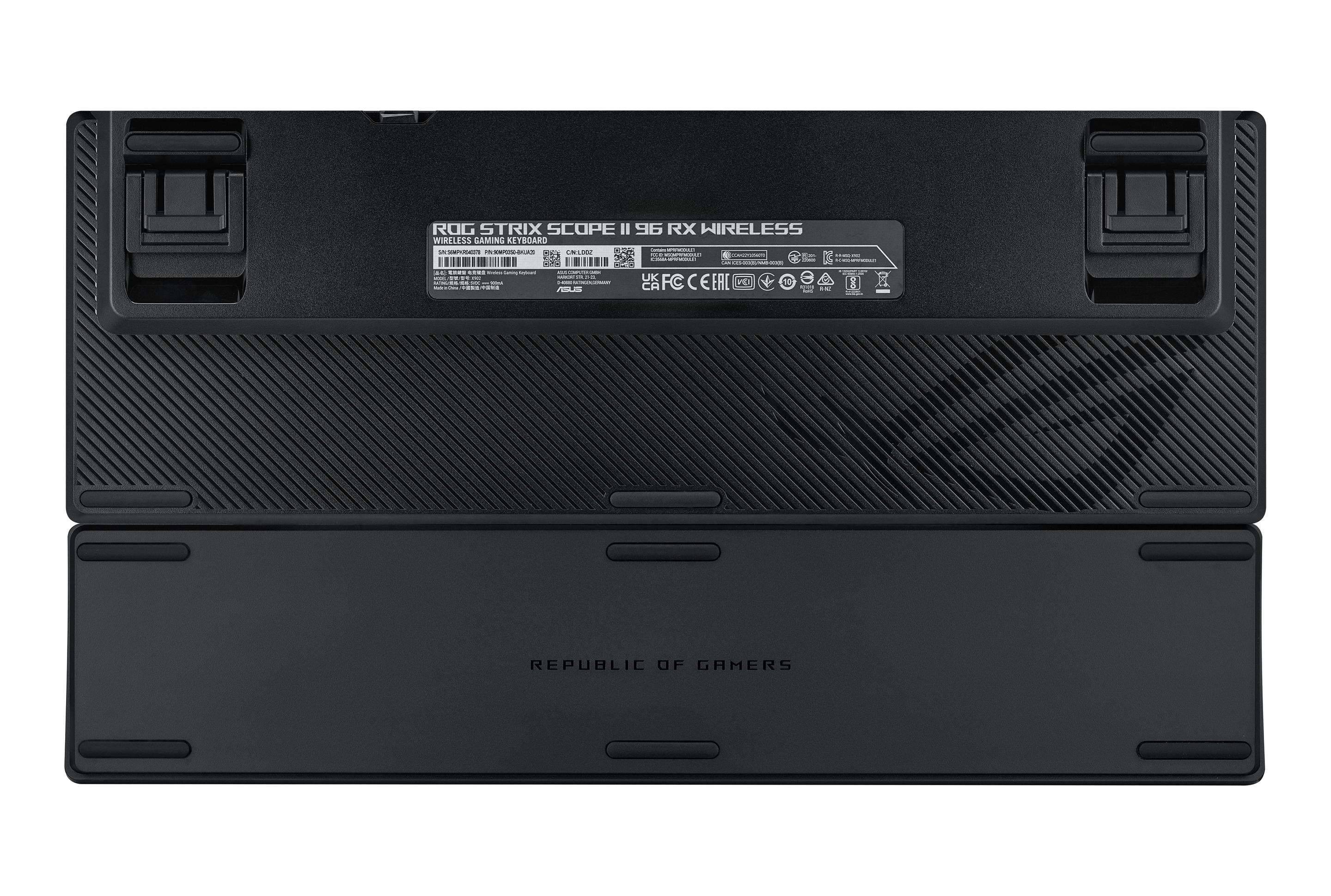 Teclado ASUS ROG Strix Scope II 96 RX Wireless (Teclas óticas - 96% - USB + RF Wireless + Bluetooth - Preto) — miniatura 4