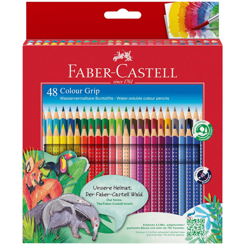 Lápis de Cor FABER-CASTELL Colour Grip 48er Kartonetui (48 Cores), miniatura 2