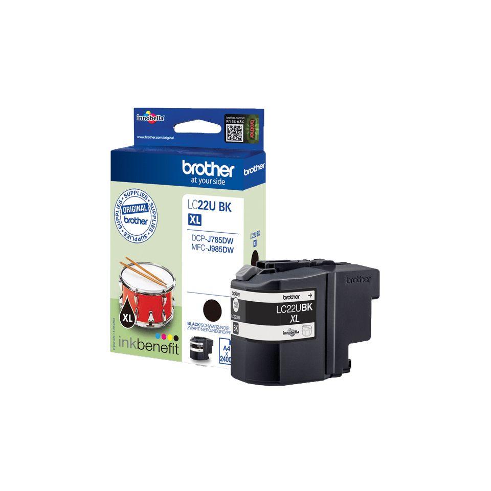 Tinteiro BROTHER LC-22UBK (2400 páginas - Preto)