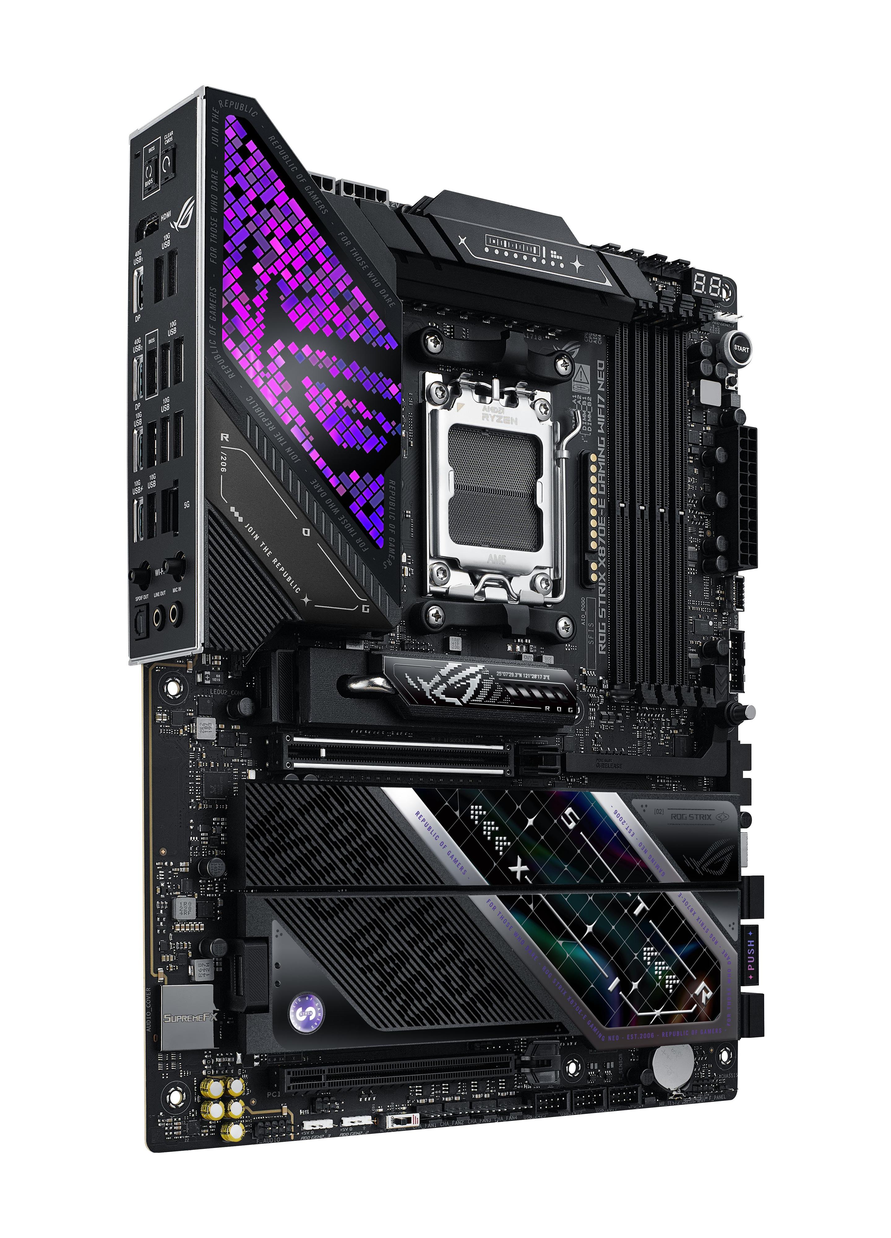 Motherboard ASUS ROG STRIX X870E-E GAMING WIFI7 NEO (AM5 - ATX - Duplo canal - Preto), miniatura 2