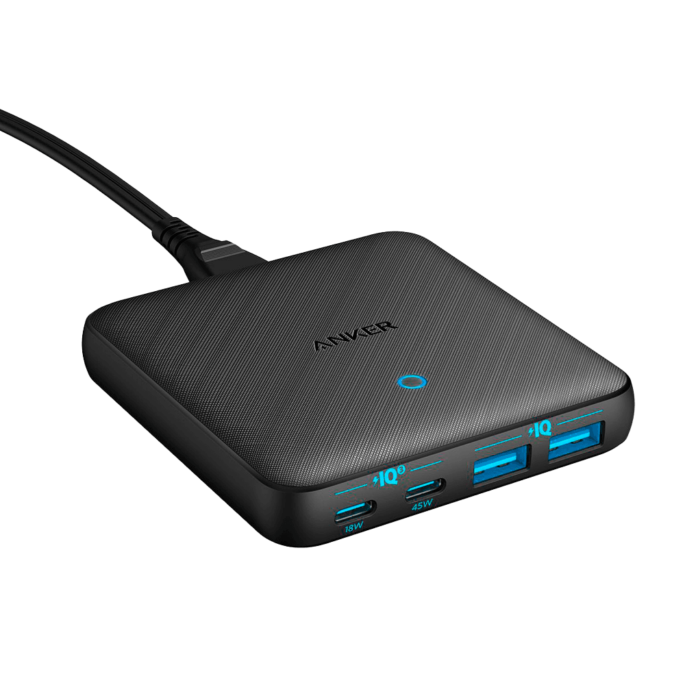 Carregador de Secretária ANKER 543 PowerPort Atom III (65 W - Preto)