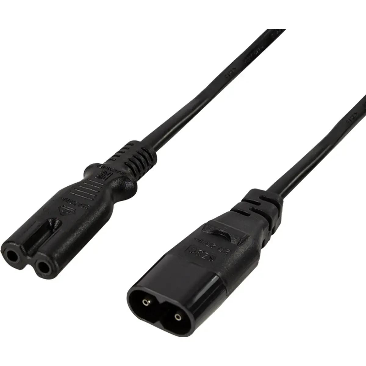 Cabo de Alimentação de Extensão LOGILINK CP129 (2 m - IEC 60320 C8 macho - IEC 60320 C7 fêmea - Preto), miniatura 2