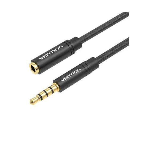 Cabo de Extensão de Áudio VENTION BHBBI (3 m - Jack de 3,5 mm macho - Jack de 3,5 mm fêmea - Preto) — miniatura 2