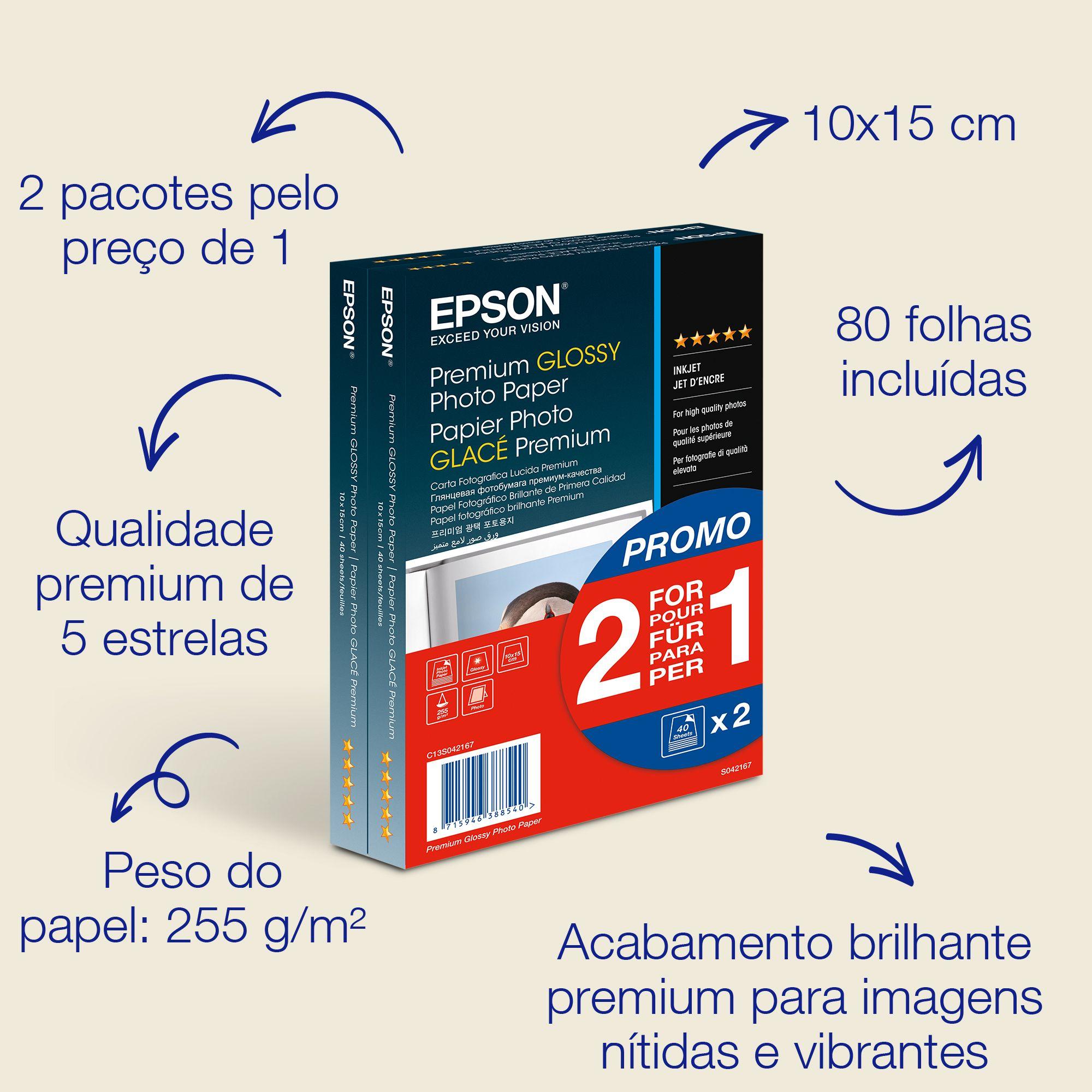 Papel Fotográfico EPSON C13S042167 (Branco), imagem 1