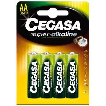 Pack de 4 Pilhas Alcalinas CEGASA LR6 AA (Preto) — miniatura 2