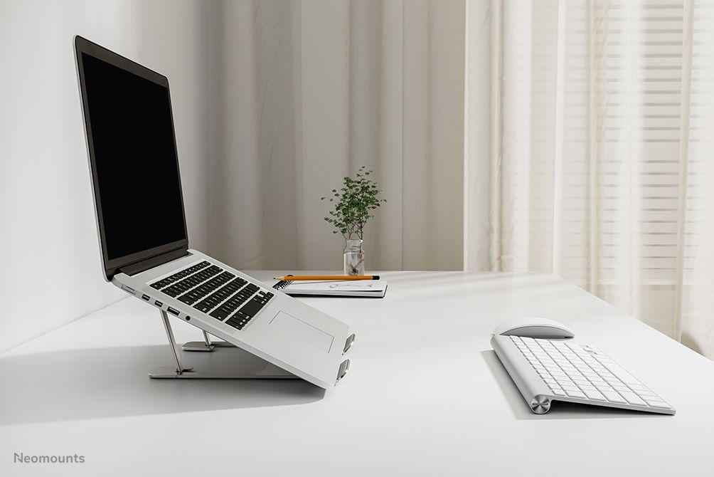 Suporte de Secretária para Computador Portátil NEOMOUNTS NSLS085SILVER (10–17" - Dobrável e ajustável - Prateado), miniatura 17