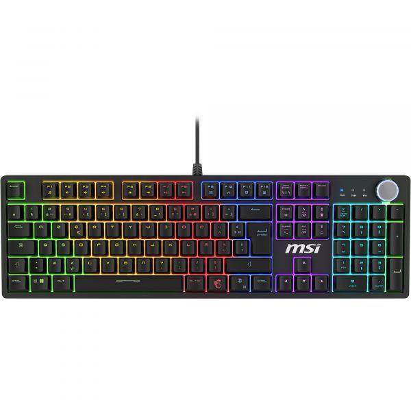 Teclado MSI Forge GK320 FR (AZERTY francês - Mecânico Red linear - Tamanho completo - Preto)