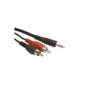 Cabo de Áudio GEMBIRD CCA-458-2.5M (2,5 m - 2x RCA - Jack de 3,5 mm - Preto)
