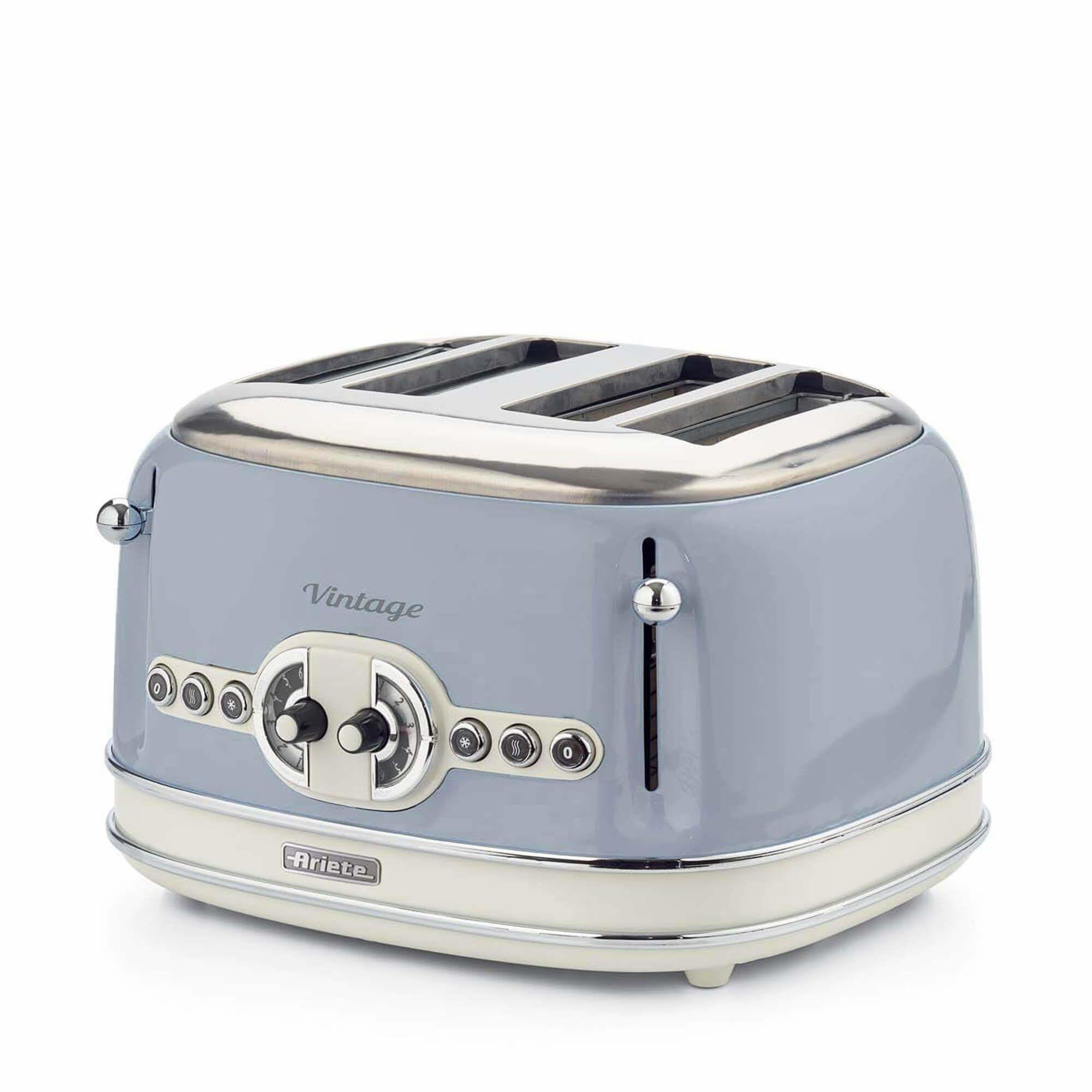 Torradeira ARIETE 0156/05 (1600 W - 4 fatias - Metal - Azul Claro)