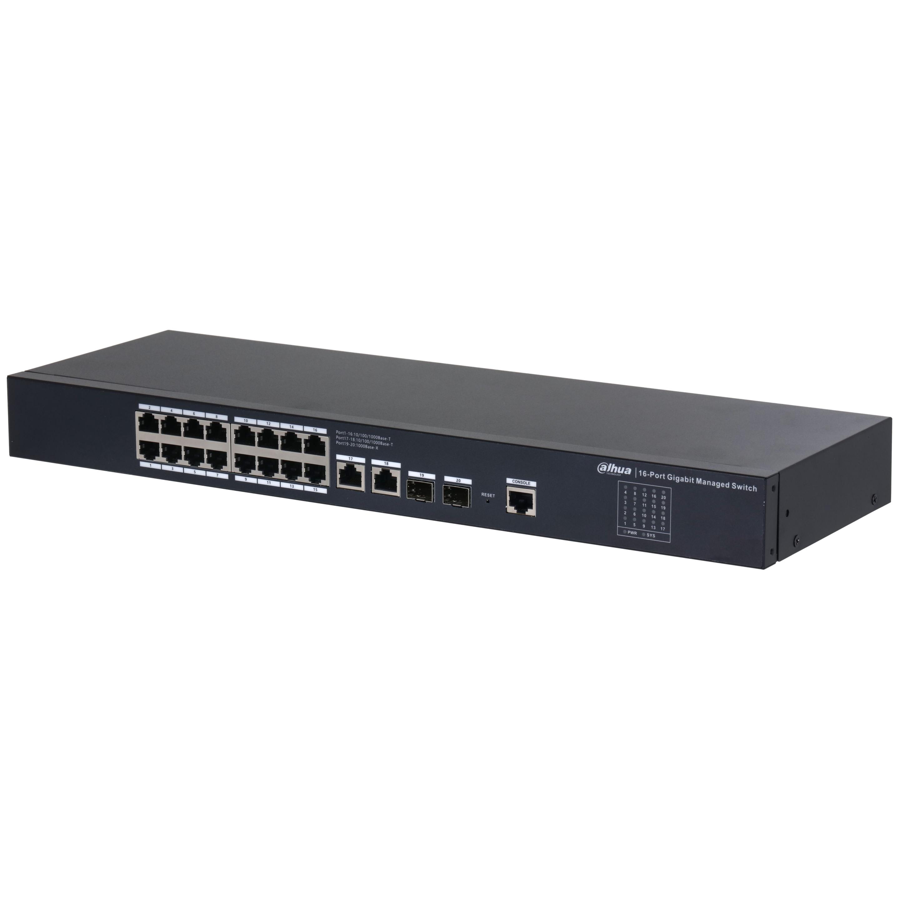 Switch DAHUA DH-SG4020 (Gigabit Ethernet - 4,1 MB - 56 Gbit/s - Preto)