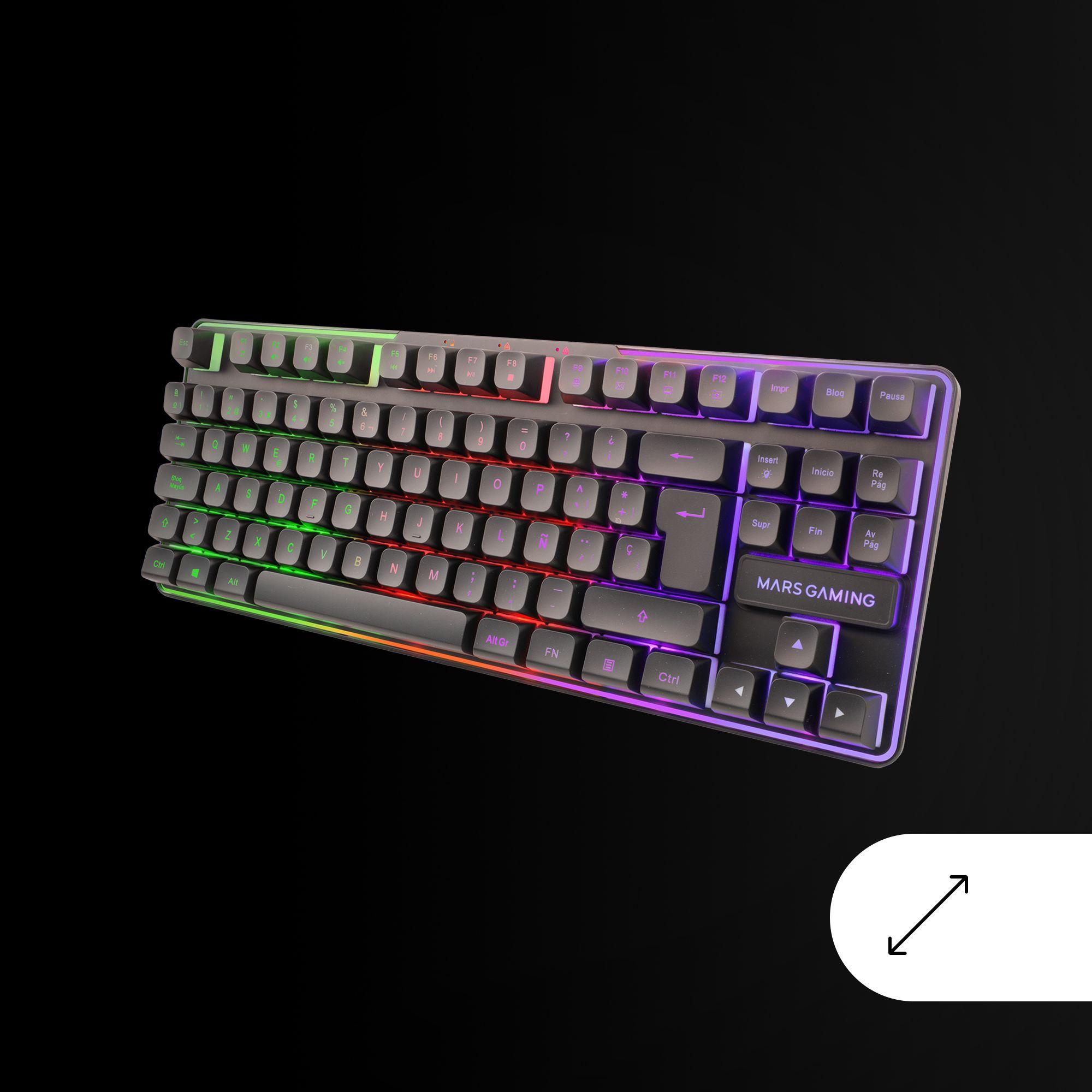 Conjunto Teclado e Rato Gaming MARS GAMING MCPWTKLES (Mão direita - Preto) — miniatura 12