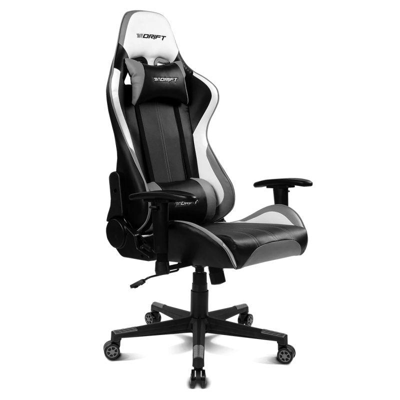 Cadeira Gaming DRIFT DR175 (150 kg - 10 cm - Espuma, poliuretano - Cinzento/Branco/Preto)