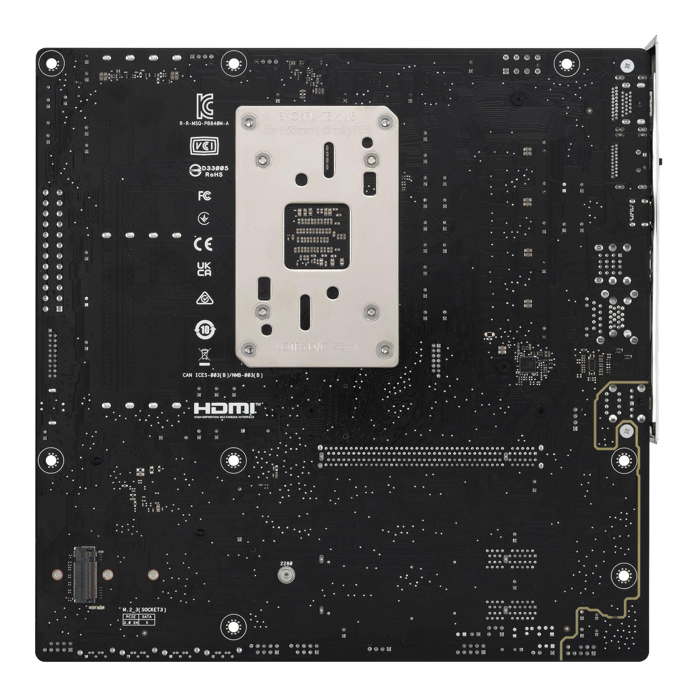 Motherboard ASUS PRIME B840M-A-CSM (AM5 - micro ATX - Duplo canal - Cinzento) — miniatura 7