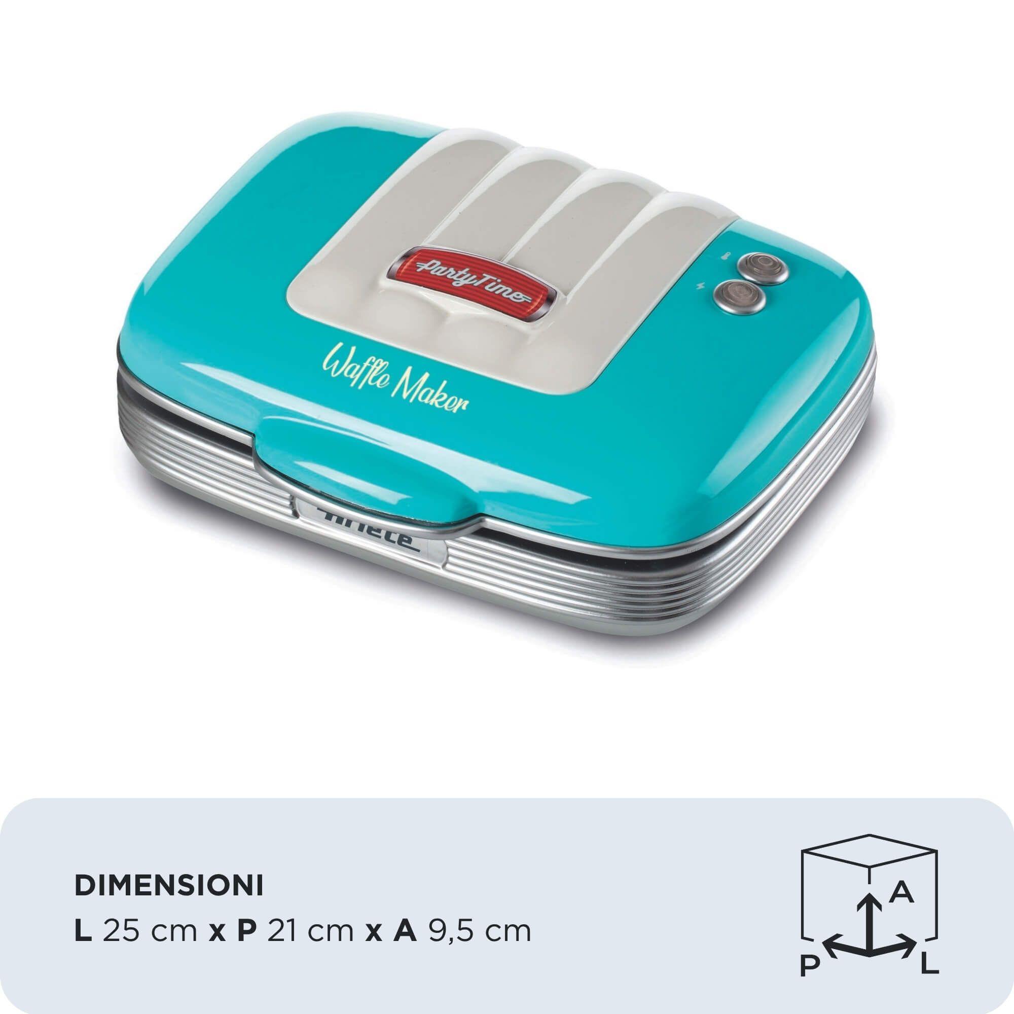 Máquina de Waffles ARIETE 1973/01 (Altura 9,5 cm - Azul Claro), miniatura 2