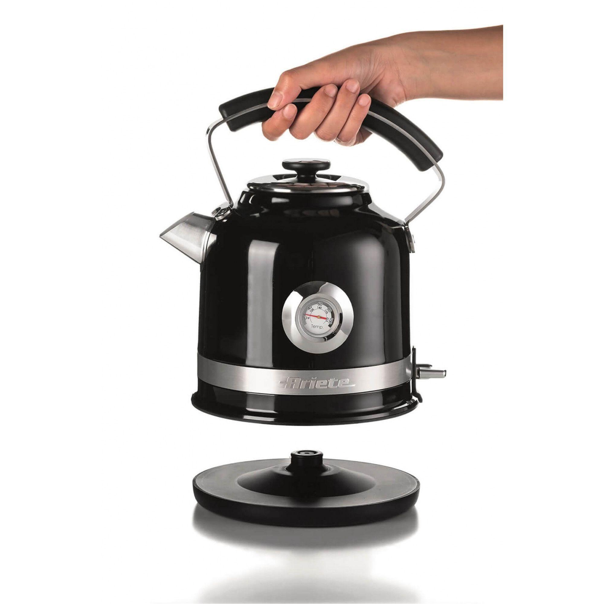 Jarro Elétrico ARIETE Moderna 2854/02 (2000 W - 1,7 l - Aço inoxidável - Preto), miniatura 3