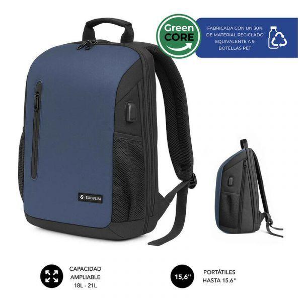 Mochila SUBBLIM Nomad Xpand Air Padding (15,6" - Azul), miniatura 3