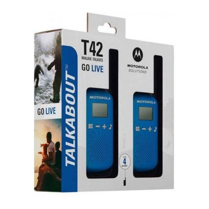 Walkie-Talkies MOTOROLA T42 (até 18 horas - 40" - Azul), miniatura 3