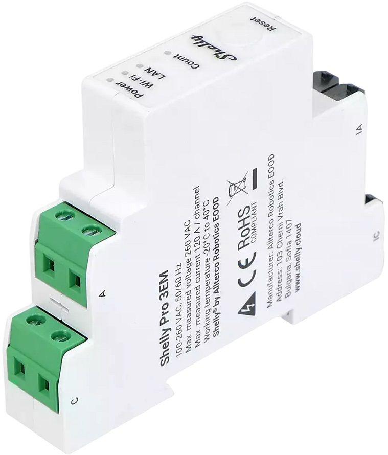 Medidor de Energia Trifásico SHELLY Pro 3EM 120A v2 (Plástico - Branco), miniatura 5