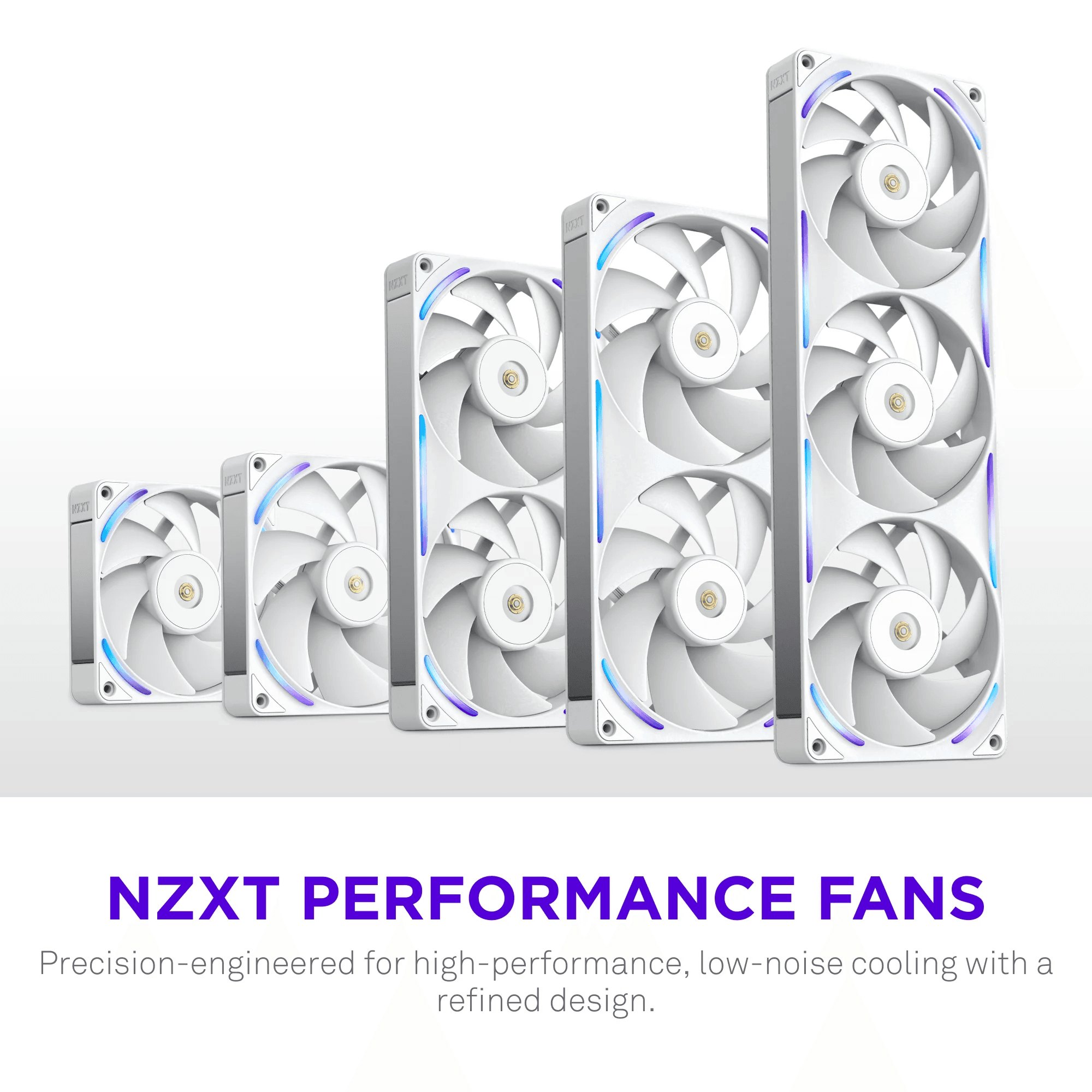Ventoinha NZXT F140X Performance RGB (RGB multicolorida - 6,7 W - Branco) — miniatura 2