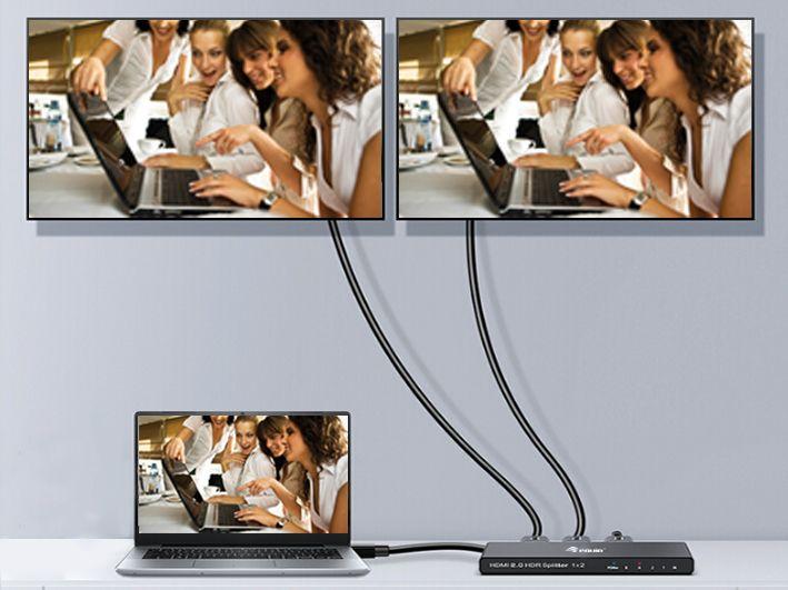 Divisor de Vídeo HDMI EQUIP 332716 (60 Hz - Preto) — miniatura 2