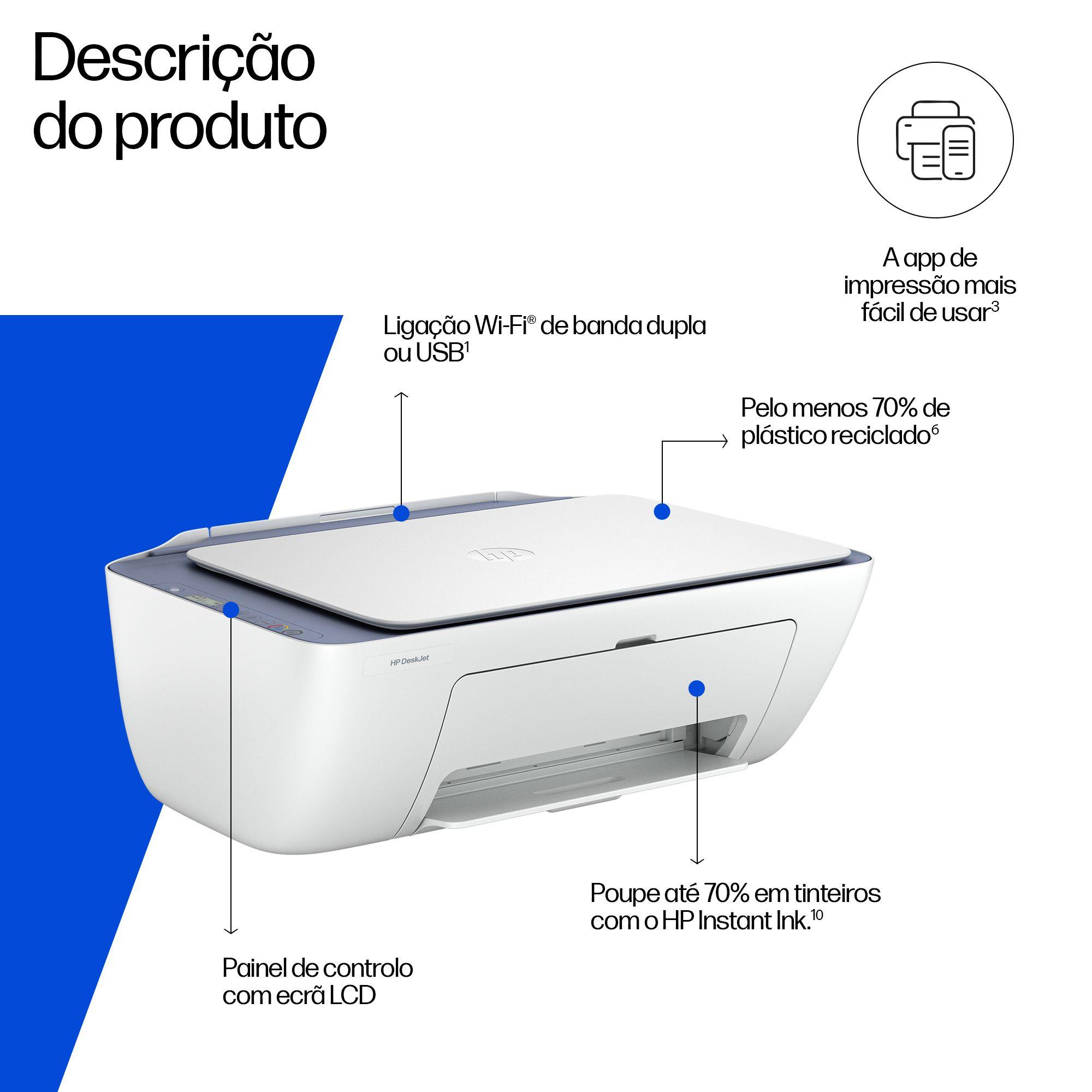 Impressora Multifunções HP DeskJet 2922 (A4 - Impressão a cores - 60 folhas - Branco), miniatura 4