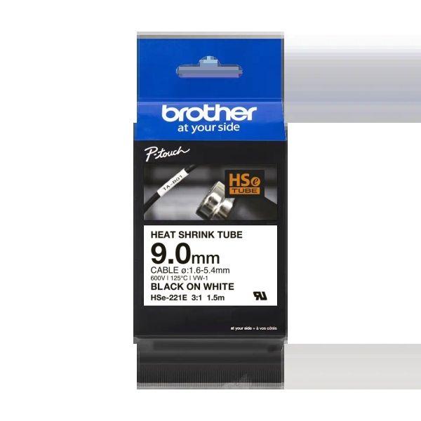 Fita de Impressão Termorretrátil BROTHER HSE-221E (Preto sobre Branco), miniatura 5