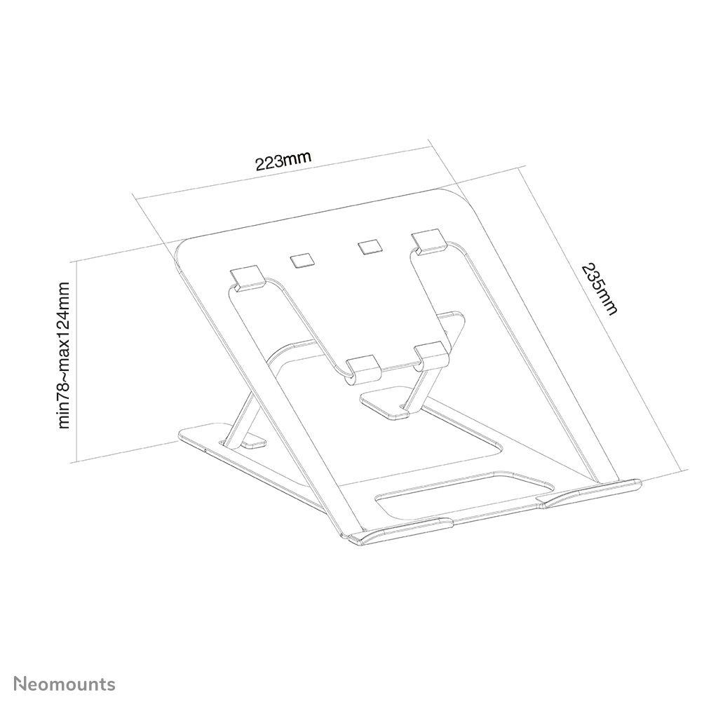 Suporte para Computador Portátil NEWSTAR NSLS085GREY (43,2 cm - Cinzento), miniatura 9