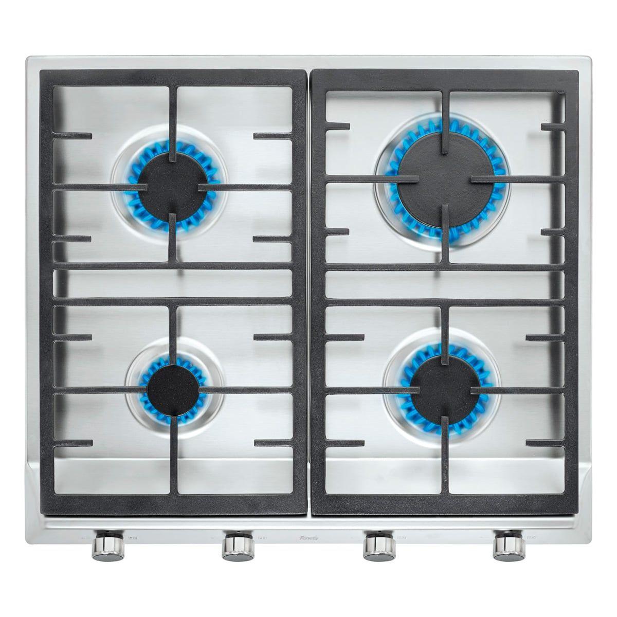 Placa a Gás Encastre TEKA EX 60.1 4G AI AL CI BTN (4 zonas - Aço inoxidável - Rotativo - Inox)