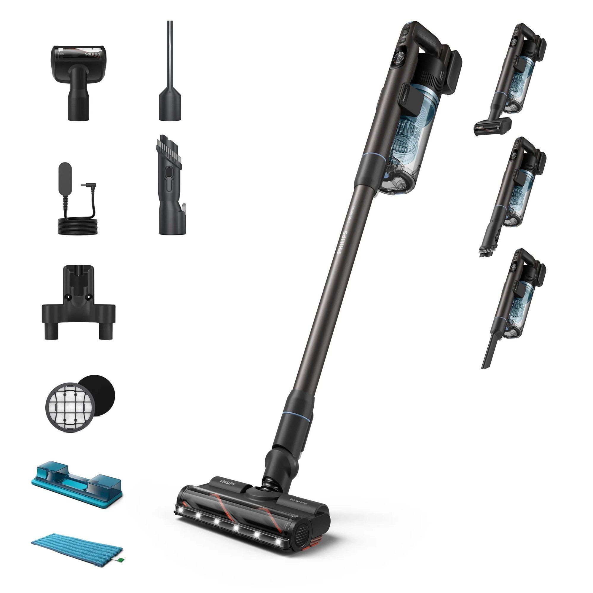 Aspirador Vertical PHILIPS XC7163/01 (Altura 116 cm - Azul)