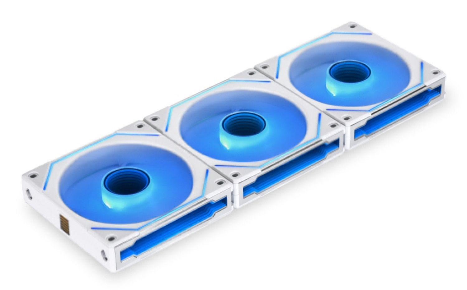 Conjunto de 3 Ventoinhas para Caixa de PC LIAN LI UNI FAN SL120 Infinity Wireless (Branco)
