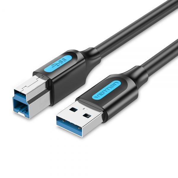 Cabo USB VENTION COOBI (3 m - USB B macho - USB A macho - Preto) — miniatura 2