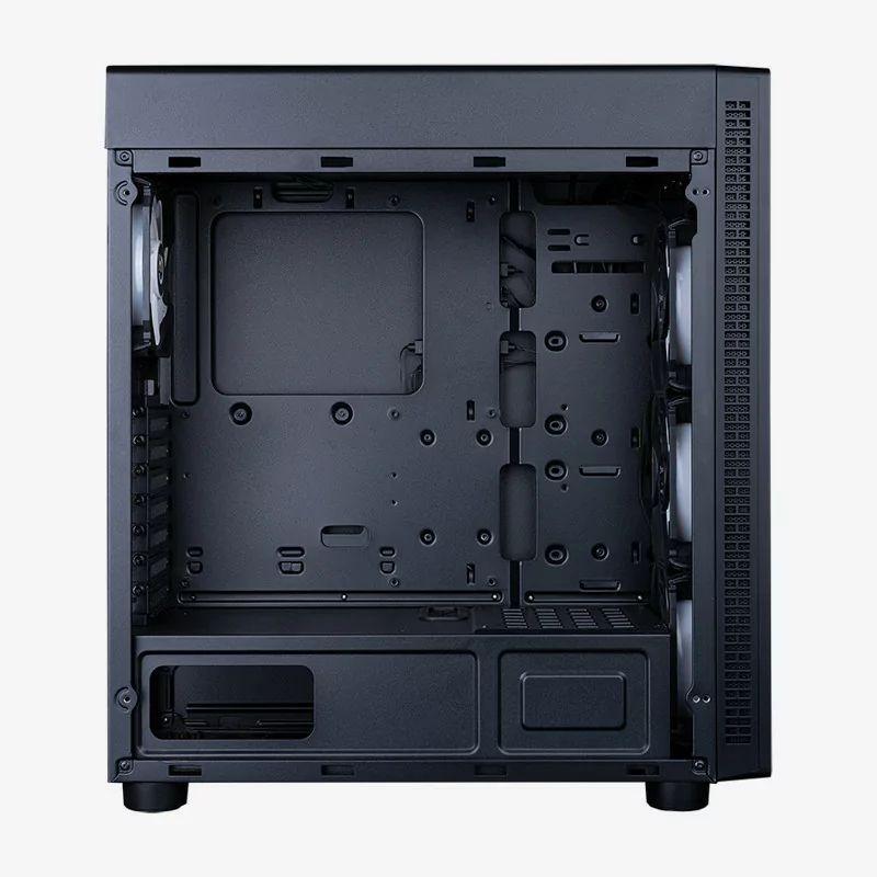Caixa PC Gaming HIDITEC H1 AIR (ATX, ITX, micro ATX - ATX, micro ATX, Mini-ITX - Aço, vidro temperado - Preto) — miniatura 2