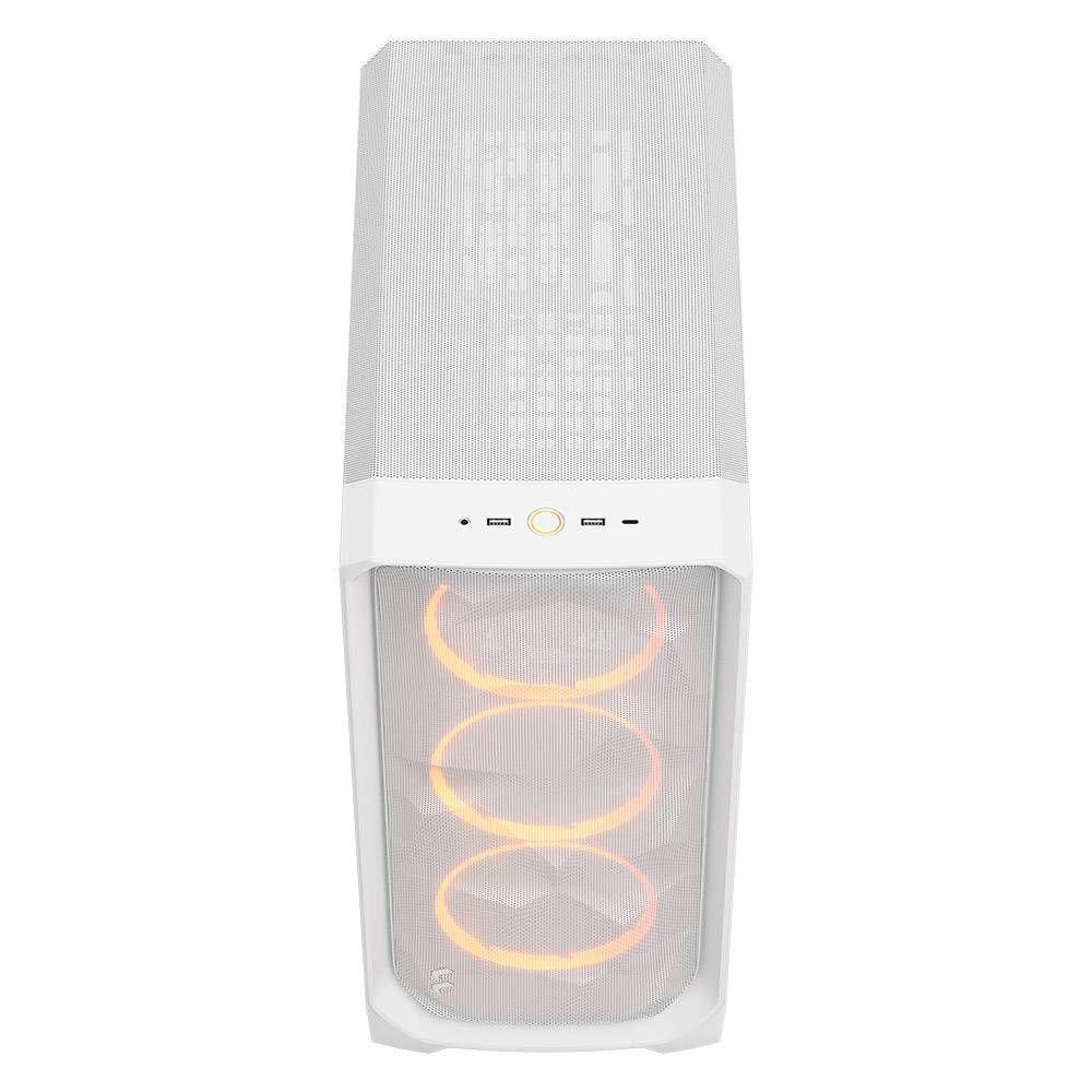 Caixa E-ATX FRACTAL DESIGN Meshify 3 Ambience Pro RGB Clear Tint White (2,5" - Vidro temperado, Aço - RGB multicolorida - Branco) — miniatura 3