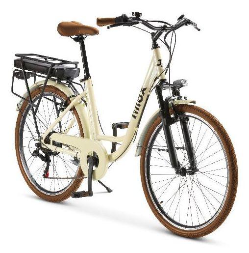 Bicicleta Elétrica NILOX J5 PRO (250 W - 26" - Bege e Castanho)