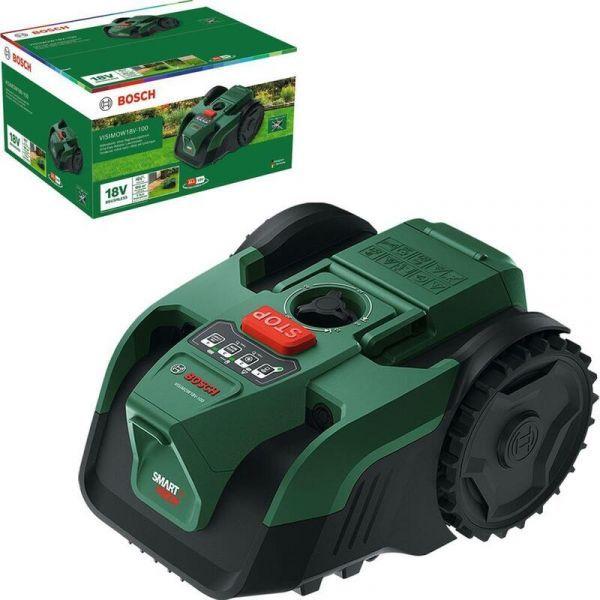 Robot Corta-Relva BOSCH VisiMow 18V-100 Solo (18 V - Até 100 m² - Verde/Preto)
