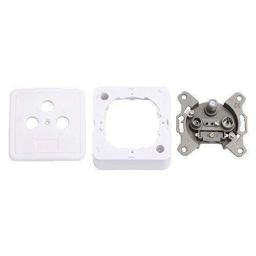 Tomada de Antena LOGILINK CA1003 (Prateado e Branco)