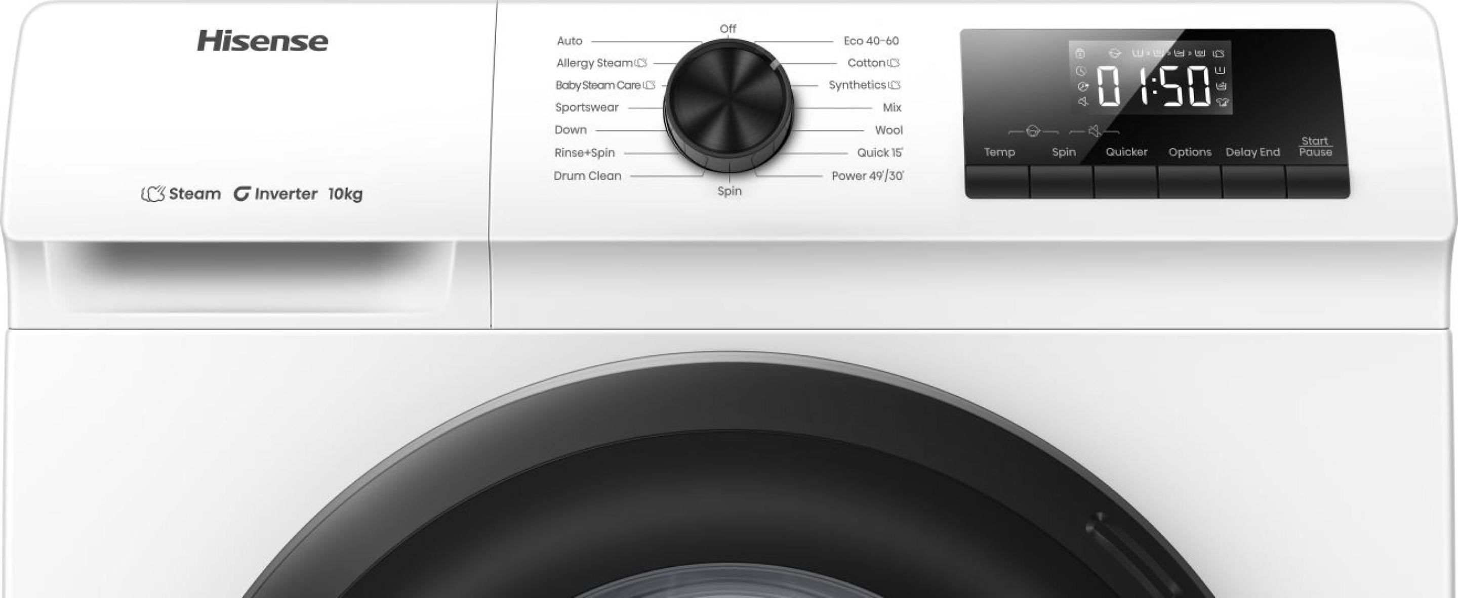 Máquina de Lavar Roupa Independente HISENSE WF1Q1041BW (1400 RPM - B - 46 l - Branco), miniatura 6