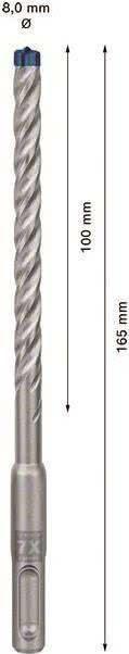 Broca para Martelo BOSCH EXPERT SDS plus-7X (8 x 100 x 165 mm)