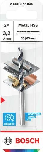 Broca Espiral HSS para Metal BOSCH 2608577836 (Aço e metais não ferrosos), miniatura 2