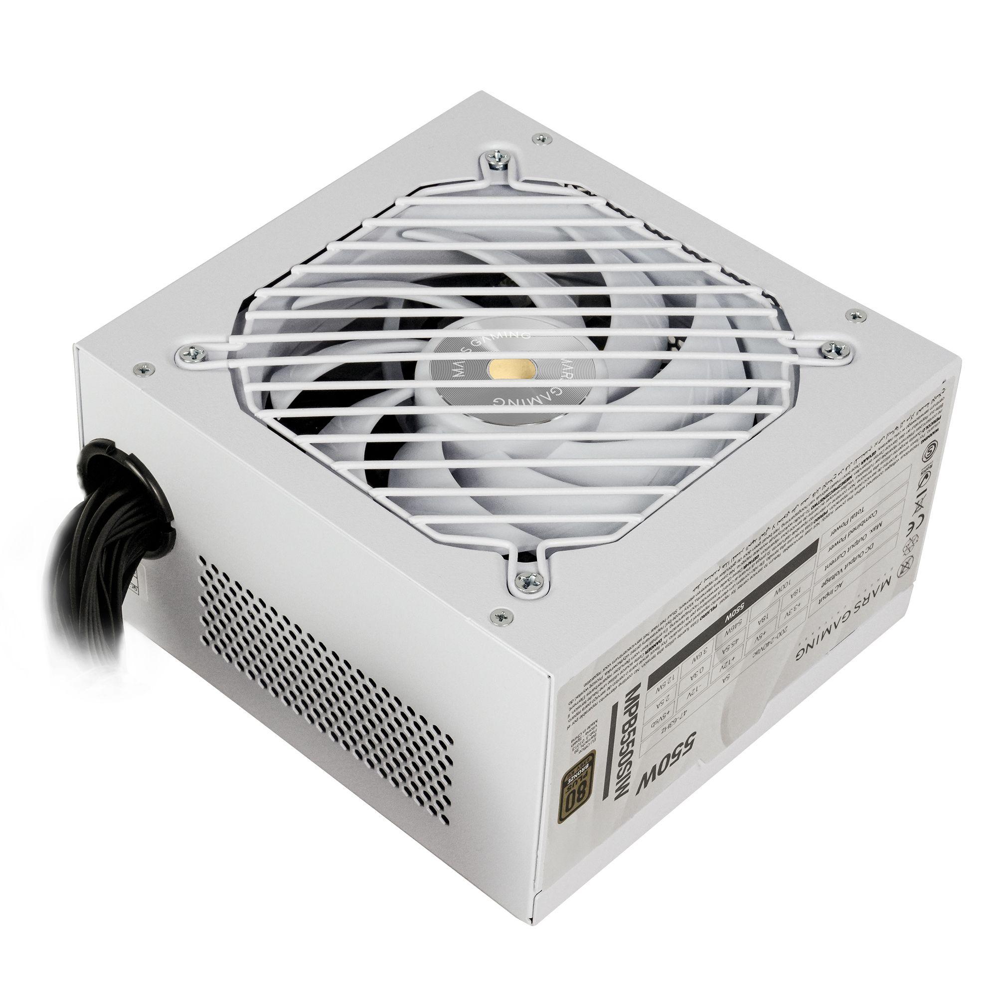 Fonte de Alimentação MARS GAMING MPB550SIW (ATX - 550 W - 80 PLUS Bronze - Branco), miniatura 3