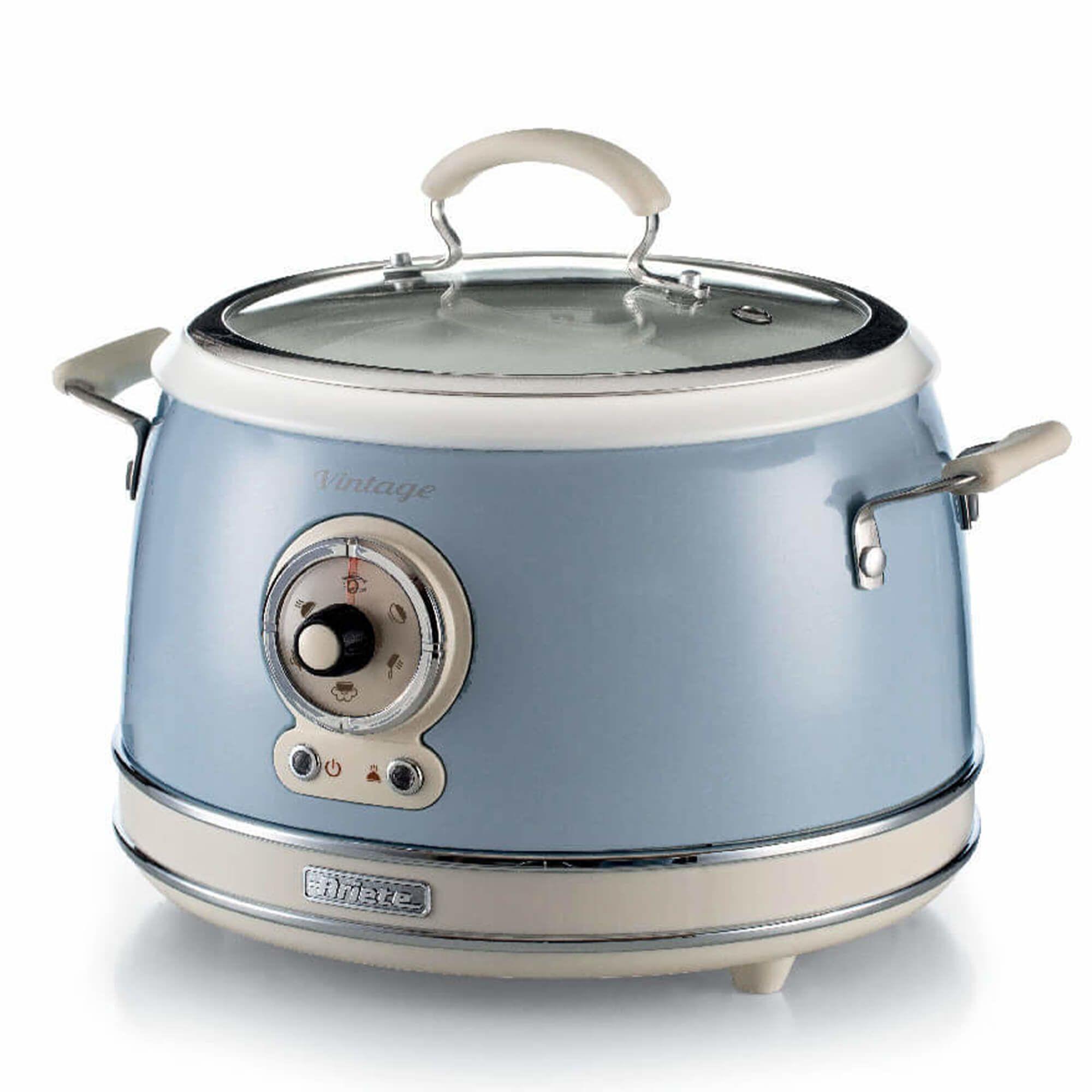 Panela Elétrica Multifuncional ARIETE Vintage 2904/05 (Altura 27,5 cm - Azul Claro)