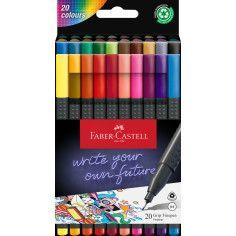 Marcadores FABER-CASTELL Grip Finepen 0.4 (Cores Pastel)