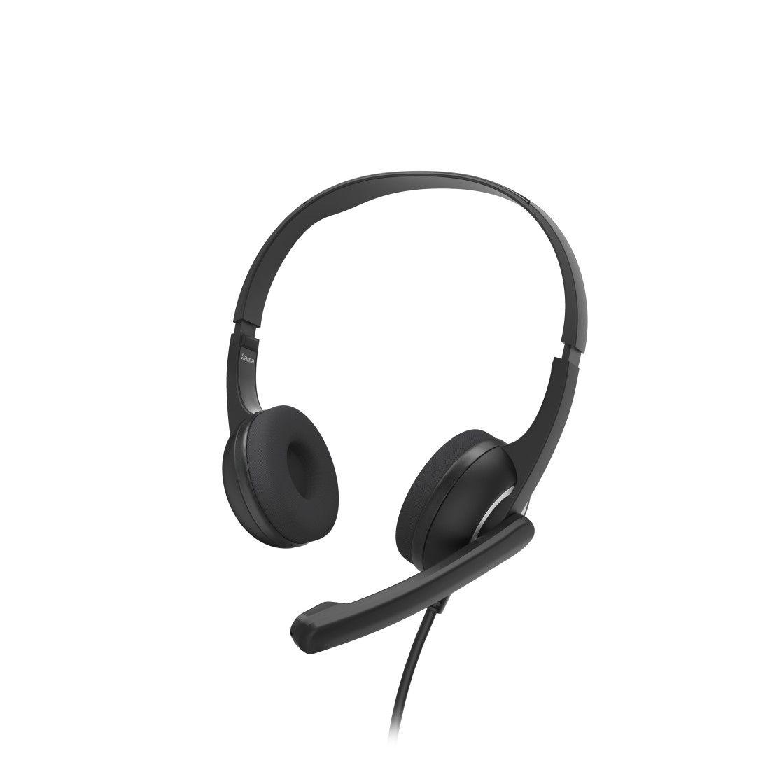 Headset HAMA HS-P150 V2 (Binaural - Com fios - Supra-aural - Preto)
